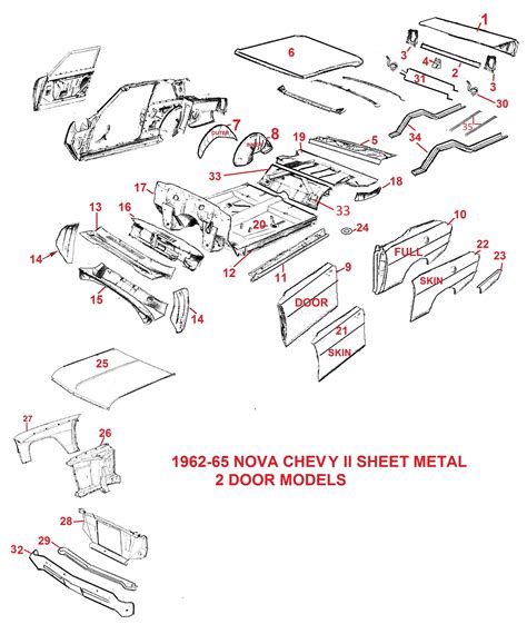 1964 chevy nova sheet metal|62 65 nova frame rail parts.